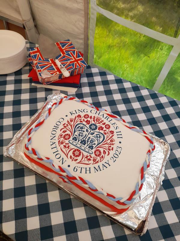 Celebration cake for the coronation of King Charles III