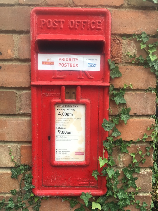 July 3, 2020. "Priority" postbox
