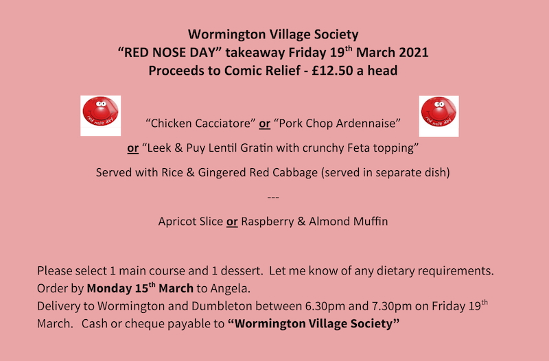 WVS-PCC takeaway menu, March 2021
