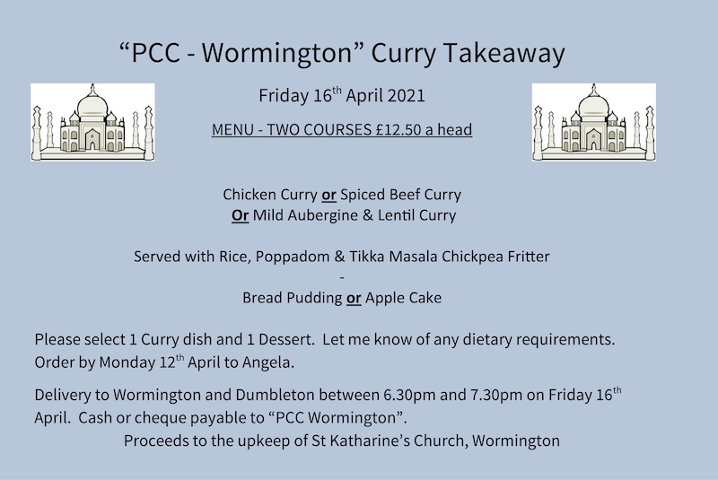 WVS-PCC takeaway menu, April 2021
